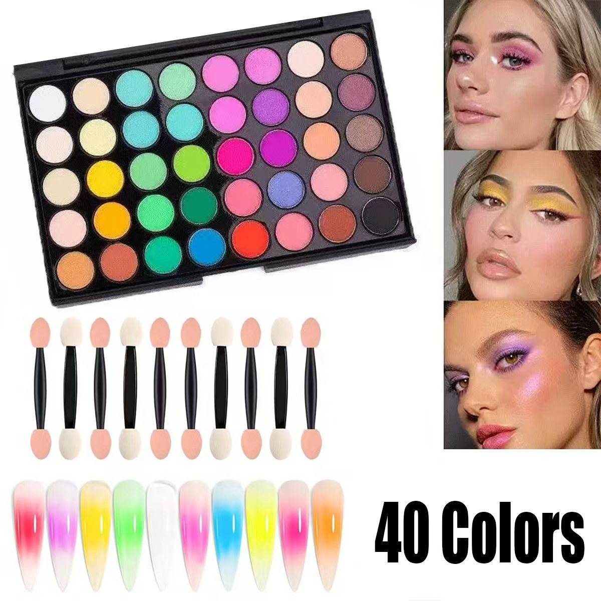 Eyeshadow Glitter Pigment - Riasan dan Seni Kuku Baru, Palet