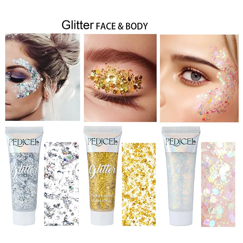 Eyeshadow Glitter Pigment - Krim Gel Glitter Wajah, Eyeshadow Shimmer