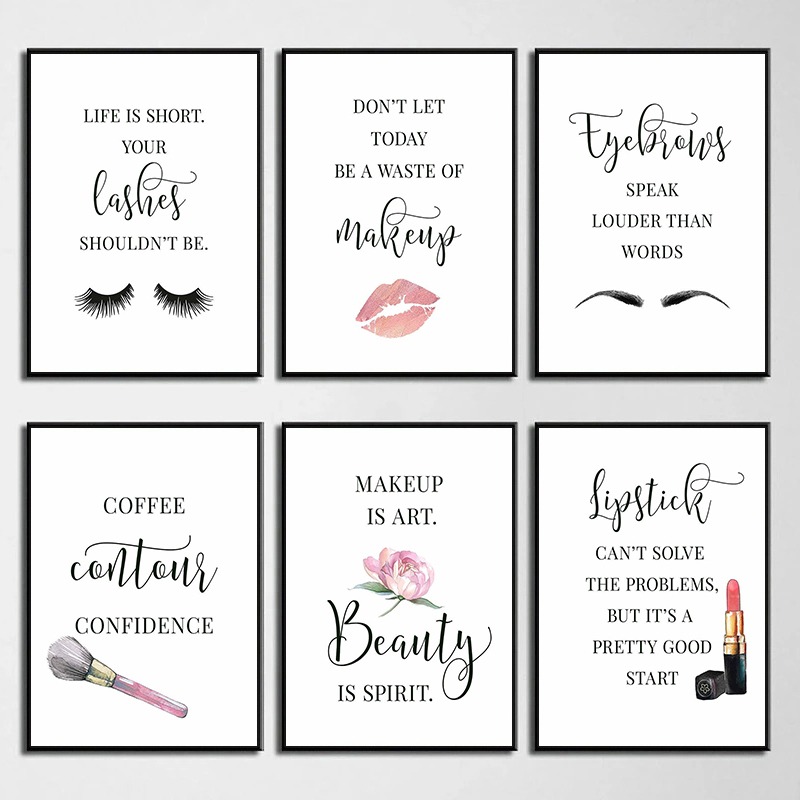 Beauty Of Makeup Quotes - Poster Kutipan Makeup Bulu Mata Alis