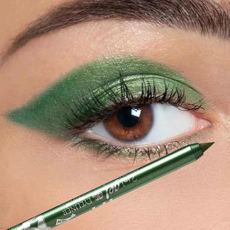 Eyeshadow Glitter Pigment - 2 in1 Eyeliner Matte pensil garis