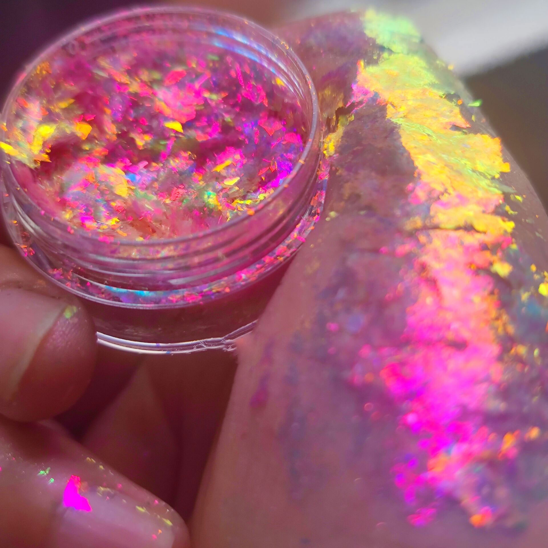 Serpihan Opal Kuku Chameleon B - Eyeshadow Glitter Pigment ulasan dan harga