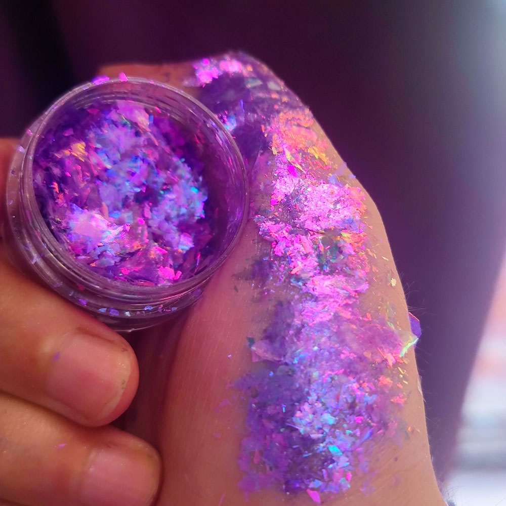 Serpihan Opal Kuku Chameleon B - Eyeshadow Glitter Pigment ulasan dan harga