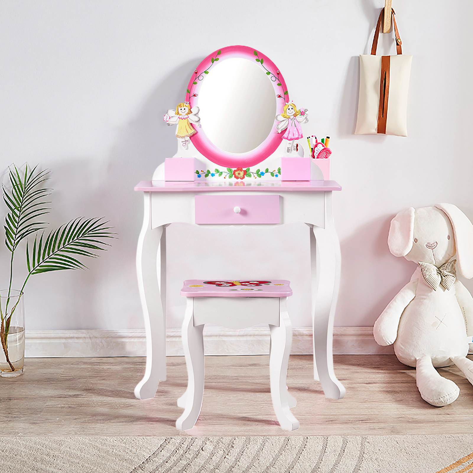 Set Meja Rias Anak Motif Bunga - Beauty Makeup Kit For Kids ulasan dan harga