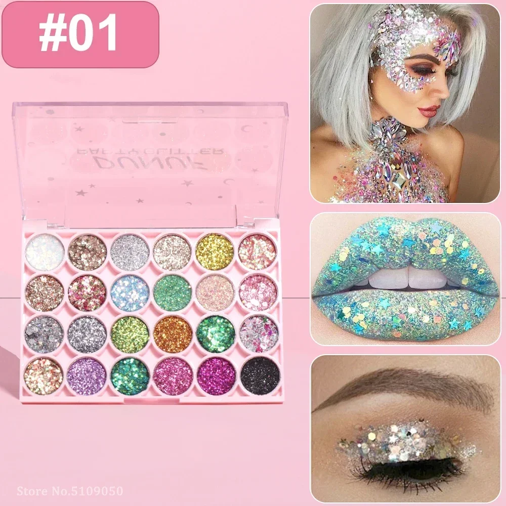 Palet Gel Glitter Wajah Tubuh  - Eyeshadow Glitter Pigment ulasan dan harga