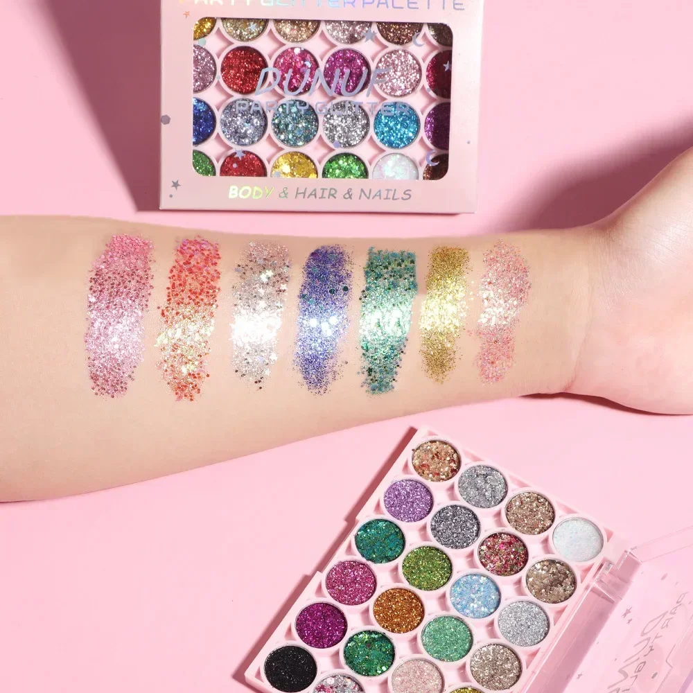 Palet Gel Glitter Wajah Tubuh  - Eyeshadow Glitter Pigment ulasan dan harga