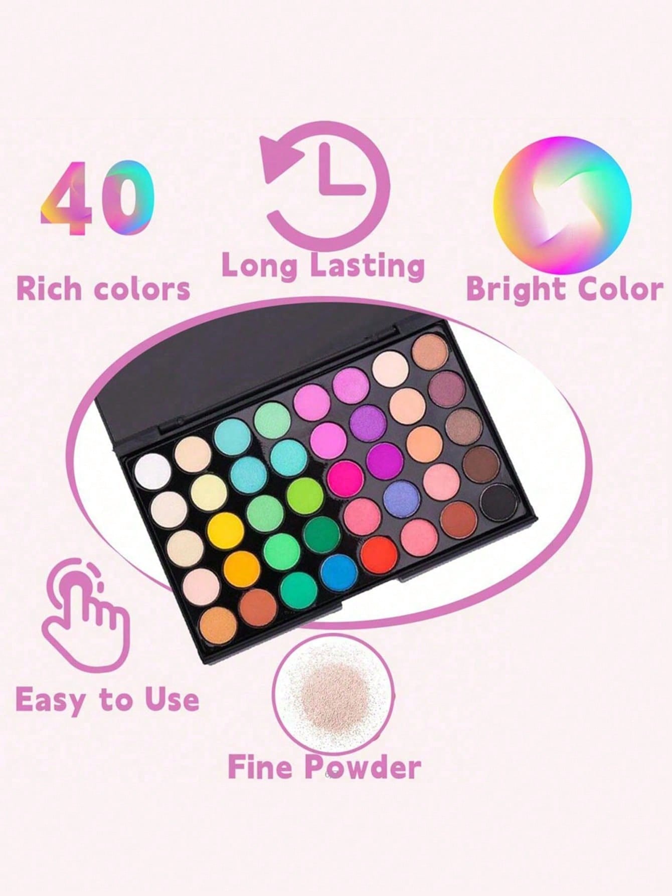 Palet Bubuk Pigmen Seni Kuku 4 - Eyeshadow Glitter Pigment ulasan dan harga