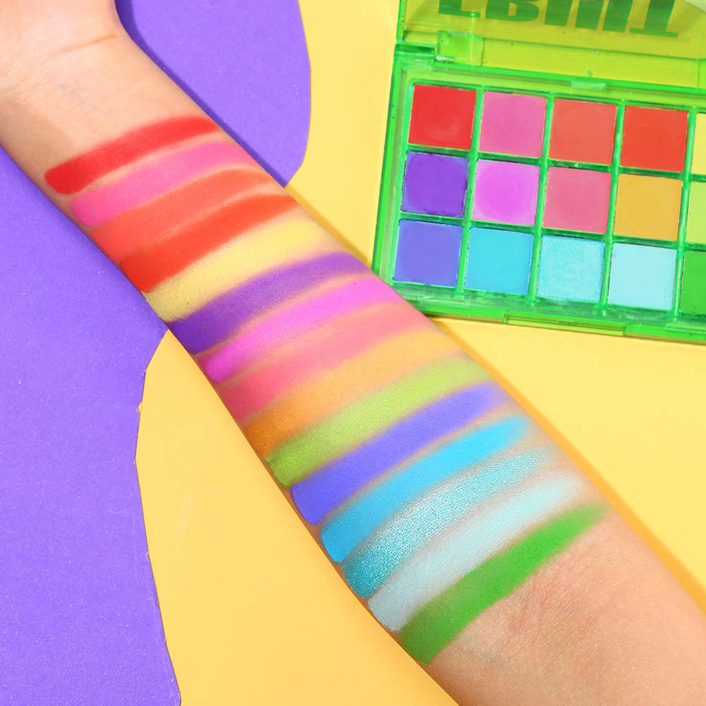 Set palet Eyeshadow Neon pelan - Eyeshadow Glitter Pigment ulasan dan harga