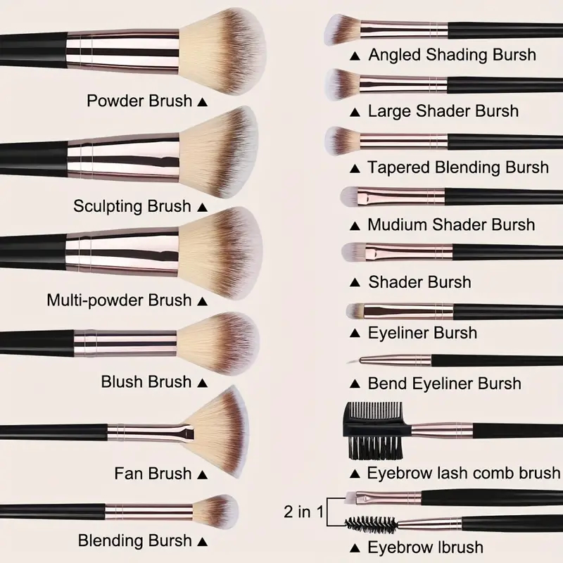 Set Kuas Rias Mewah Lembut dan - Beauty Luxe Makeup ulasan dan harga