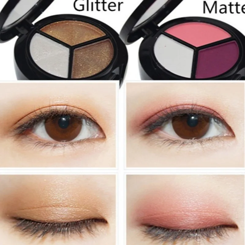 3 warna Eyeshadow Glitter taha - Eyeshadow Glitter Pigment ulasan dan harga