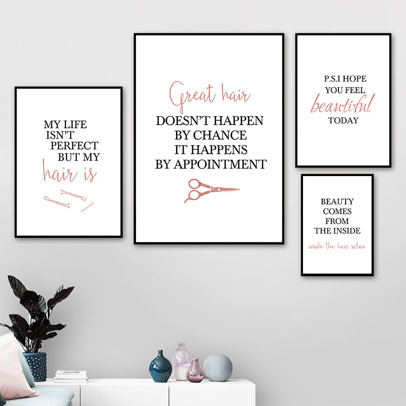 barbershop kutipan poster seni - Beauty Of Makeup Quotes ulasan dan harga