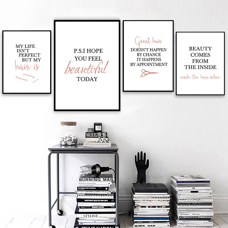 barbershop kutipan poster seni - Beauty Of Makeup Quotes ulasan dan harga