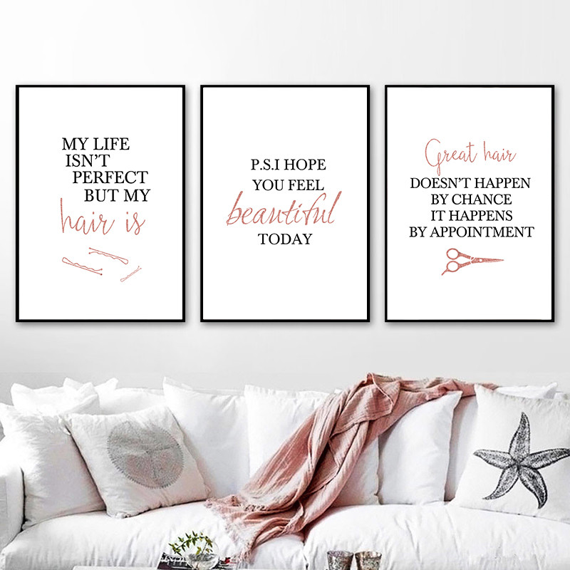 barbershop kutipan poster seni - Beauty Of Makeup Quotes ulasan dan harga