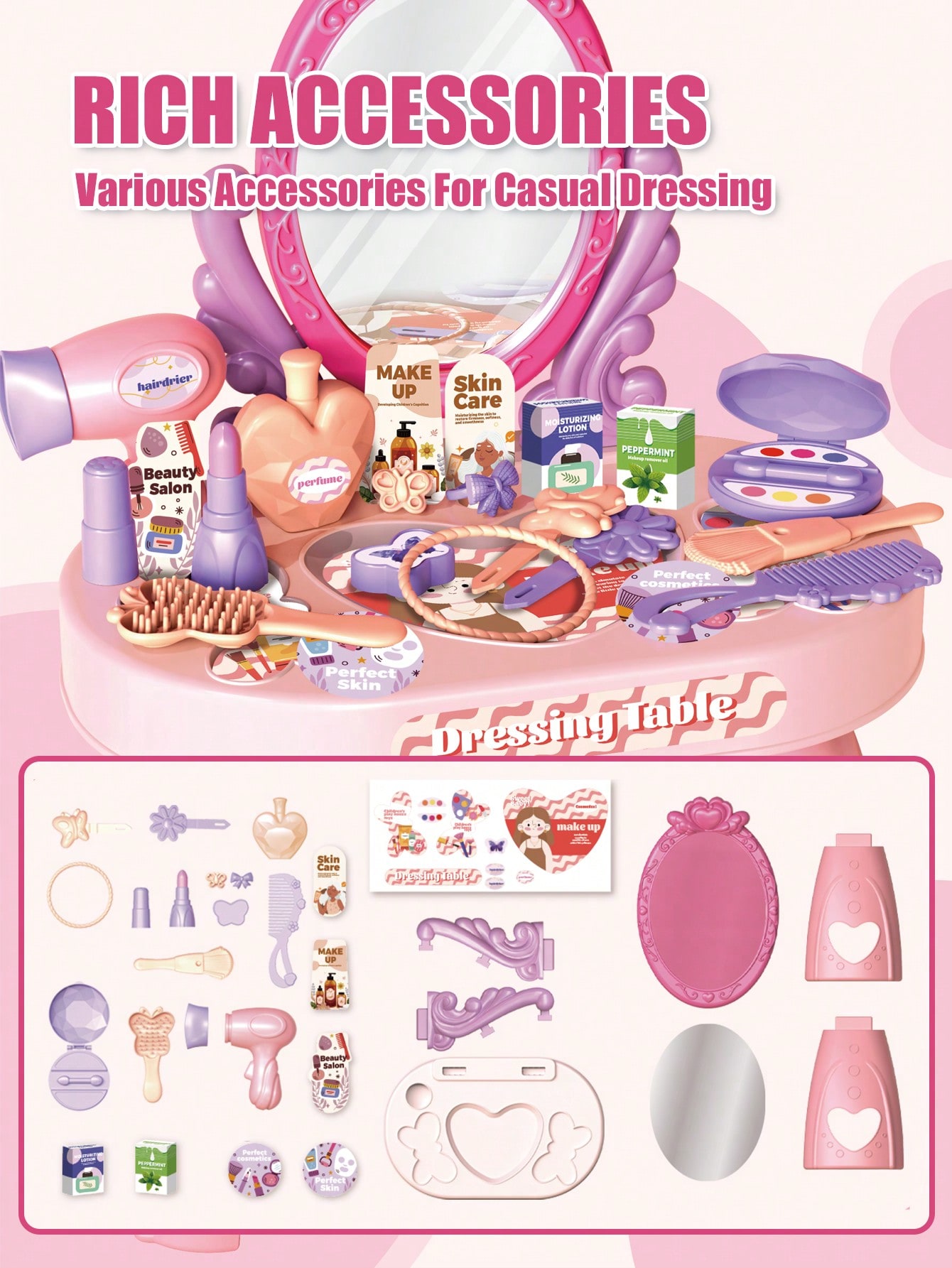 Set Mainan Meja Rias Putri Ana - Beauty Makeup Kit For Kids ulasan dan harga