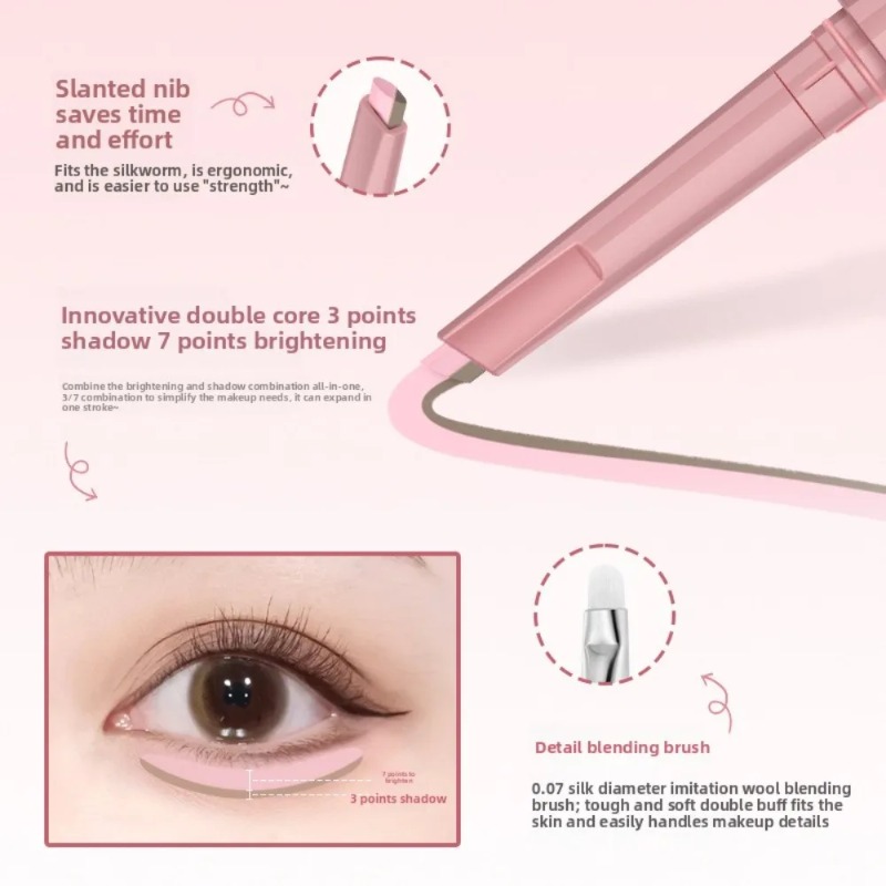 Pena Silkworm 2in1 Korea Tahan - Eyeshadow Glitter Pigment ulasan dan harga